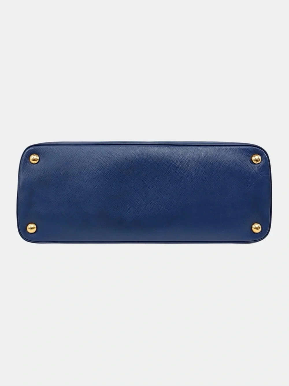 ♥️Prada Saffiano Large Blue Leather Promenade Dome Satchel with Gold Hardware♥️